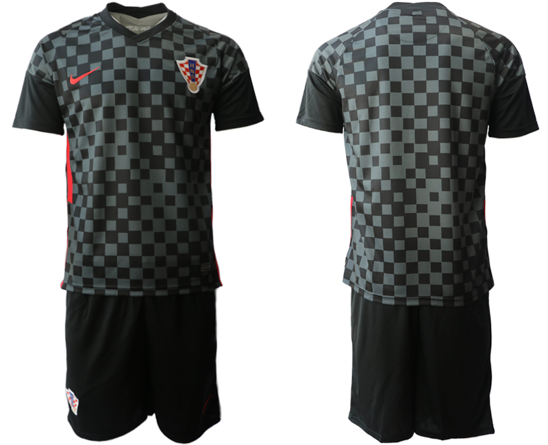 Men's Croatia National Team Custom Away Soccer Jersey Suit